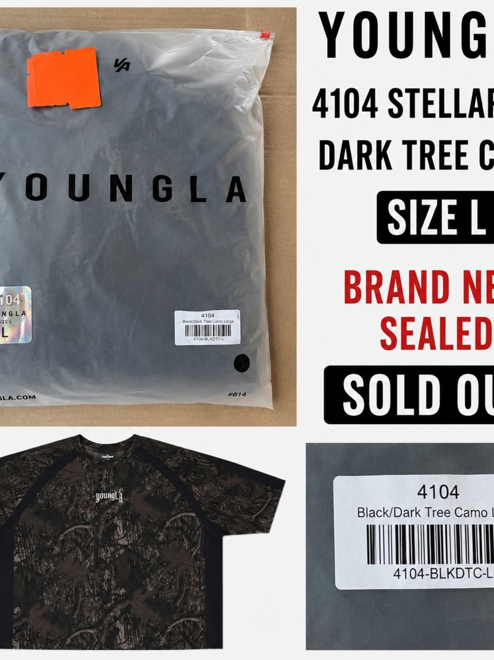 YoungLA Black/Dark Tree Camo Short Sleeve Tee